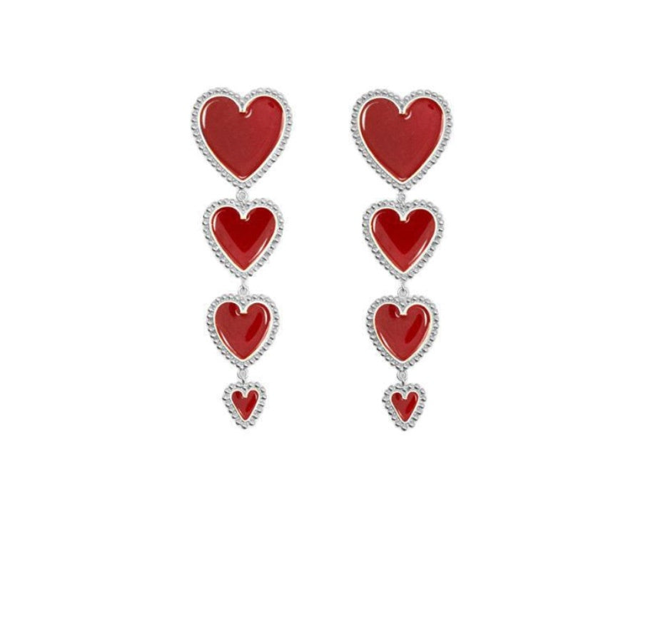 Scintillating Love Themed Earrings