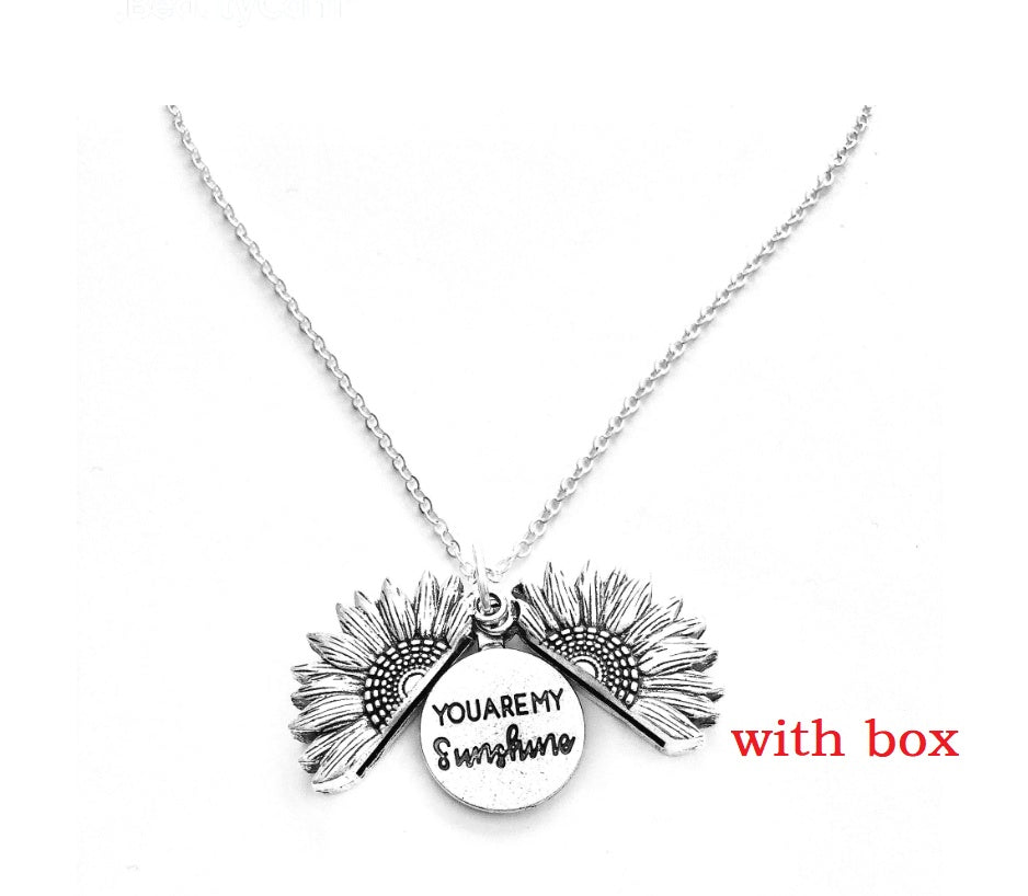PRICES AMKE NO SENSE Radiating Sunflower Opening Necklace