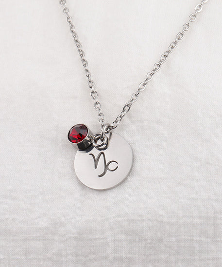 Birthstone necklace of 12 constellations