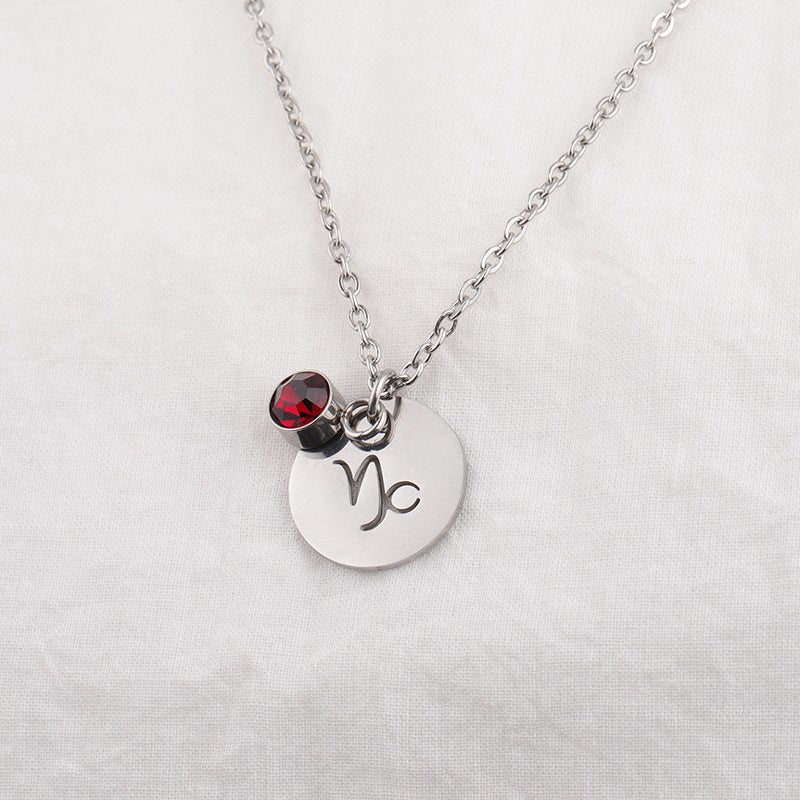 Birthstone necklace of 12 constellations