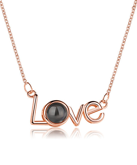 Customized  LOVE Projection Necklace