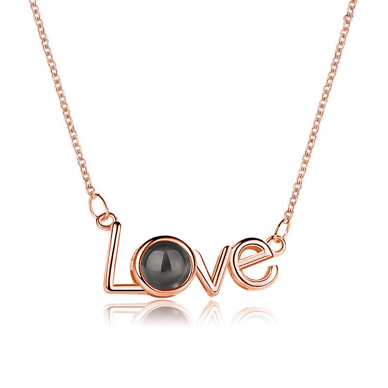 Customized  LOVE Projection Necklace