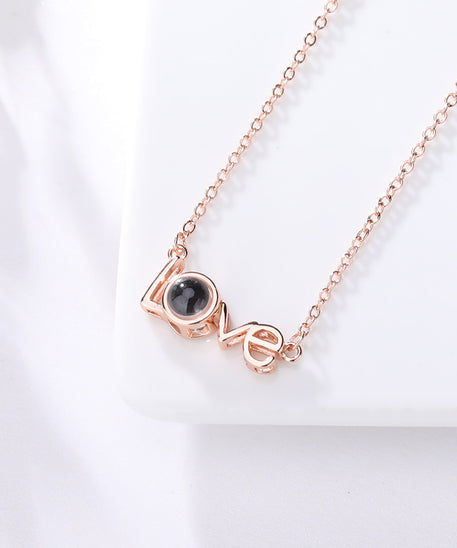 Customized  LOVE Projection Necklace