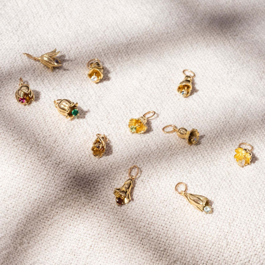 Blossom Birthstone Birth Flower Necklace