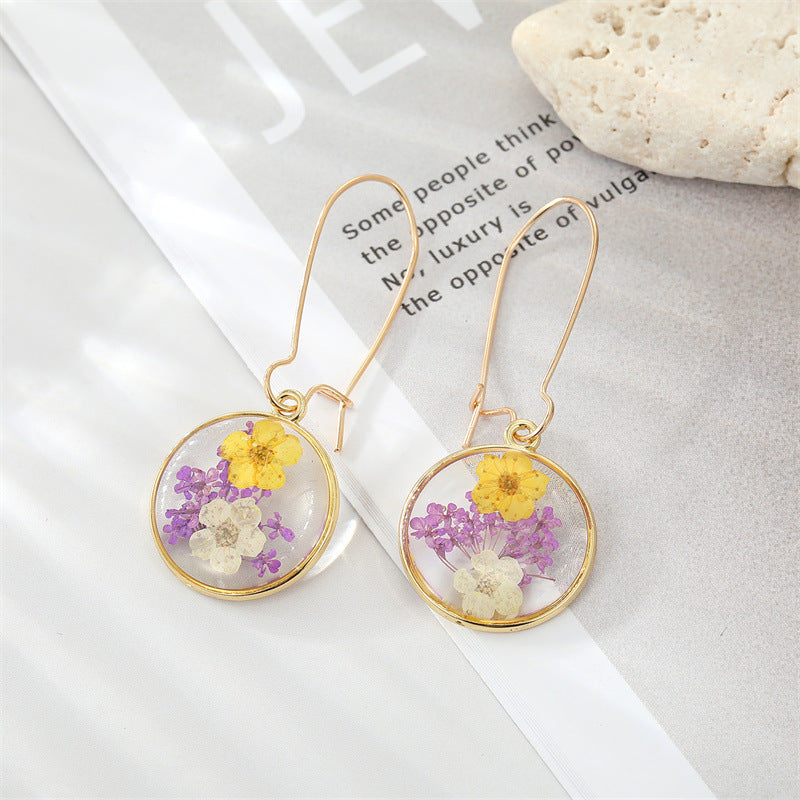 Bohemian Dried Flower Earrings