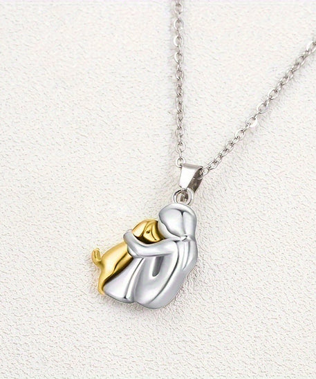 ALREADY EXIST I THINKFashion Little Girl And Dog Hug Necklace