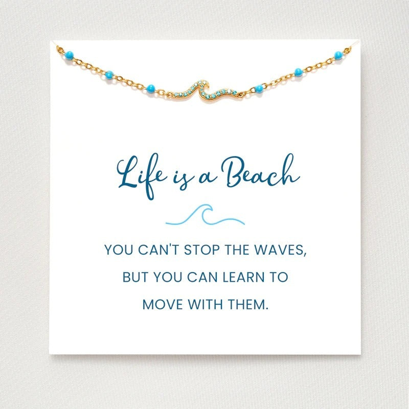 Ocean Whisper Enamel Epoxy Bracelet