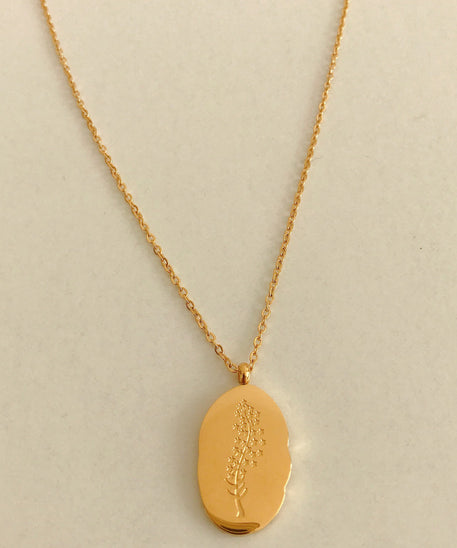 THINK WE HAVEStainless Steel December Flower Birth Necklace Month