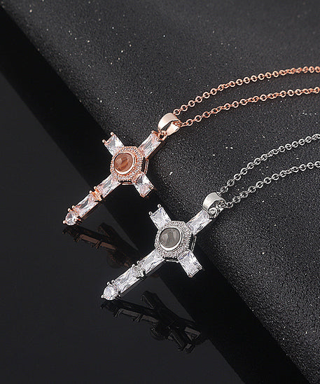 Flawless Cross Projection Necklace