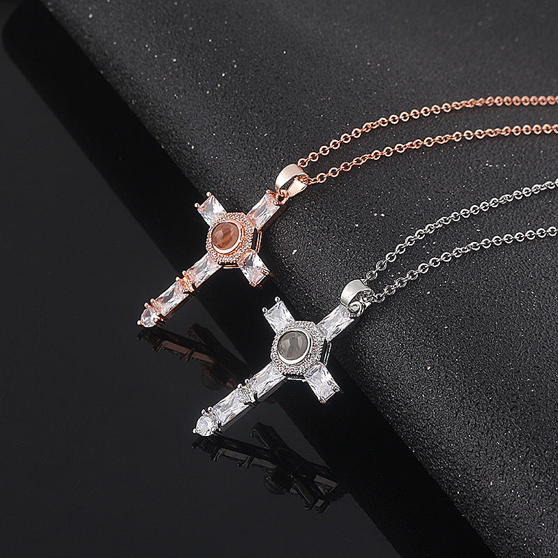 Flawless Cross Projection Necklace
