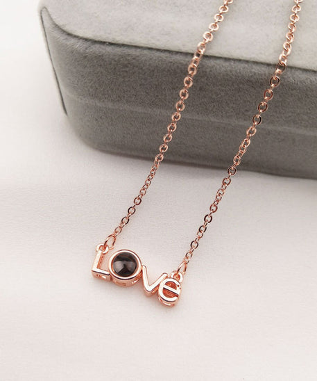 Customized  LOVE Projection Necklace