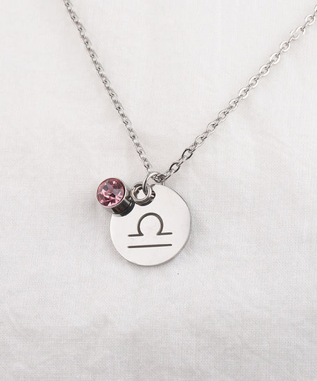 Birthstone necklace of 12 constellations