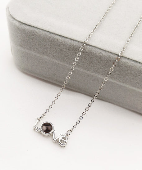 Customized  LOVE Projection Necklace