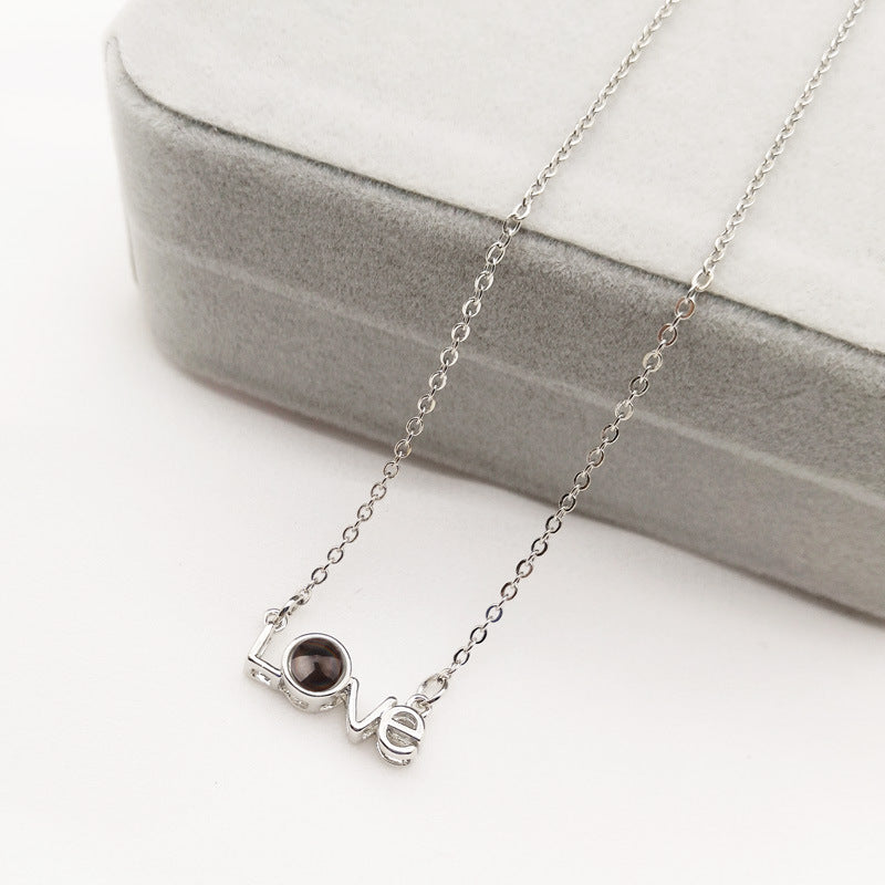 Customized  LOVE Projection Necklace