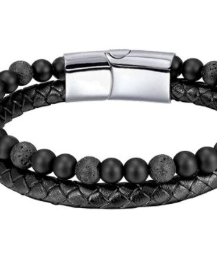 Grounded Volcanic Stone Tigereye Bracelet