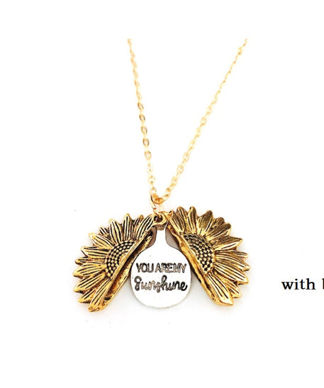 PRICES AMKE NO SENSE Radiating Sunflower Opening Necklace