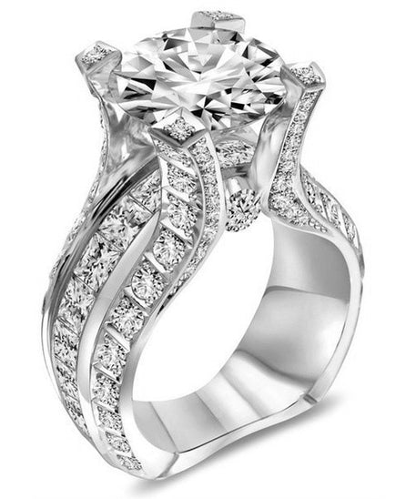 Rose Gold Electroplated Oval Shaped Zircon Engagement Ring