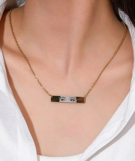 Customized Eyes Photo Necklace or Bracelet