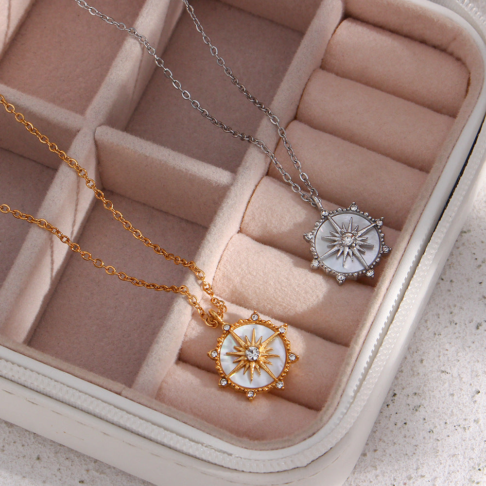 Sunlit Compass Necklace