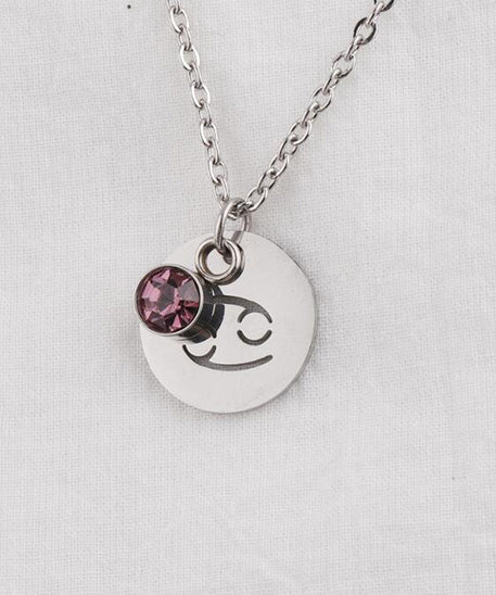 Birthstone necklace of 12 constellations