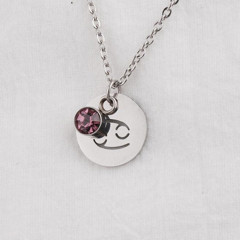 Birthstone necklace of 12 constellations