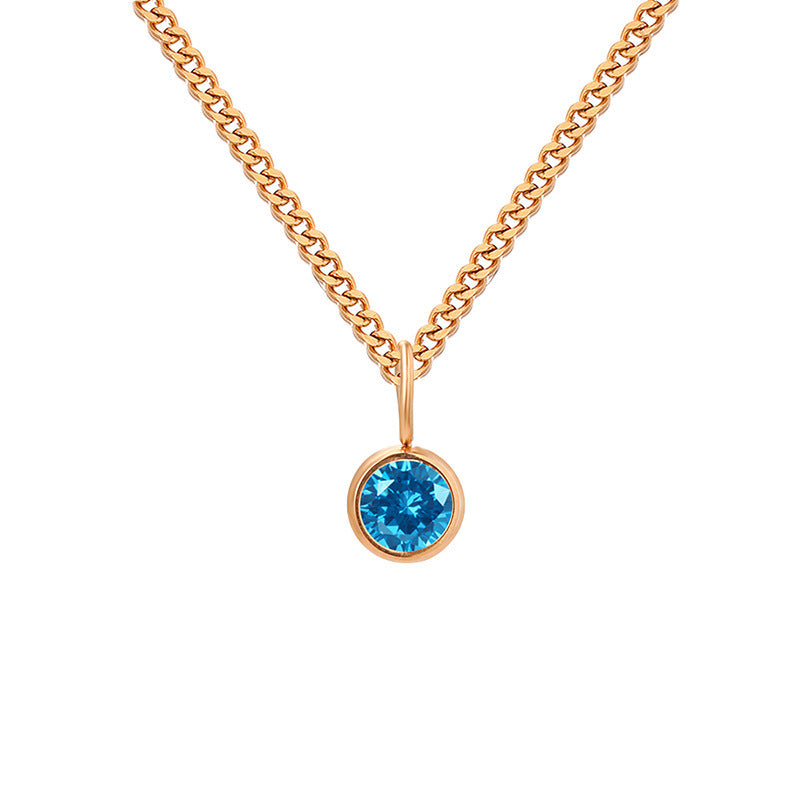 Prismatic Diamond Birthstone Necklace