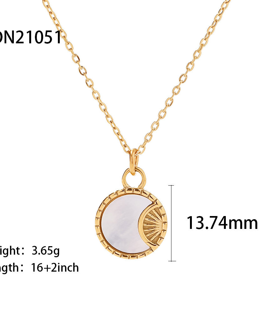 Sunlit, Moonbeam Sun & Moon Necklace