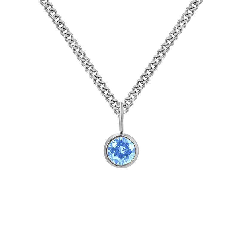 Prismatic Diamond Birthstone Necklace