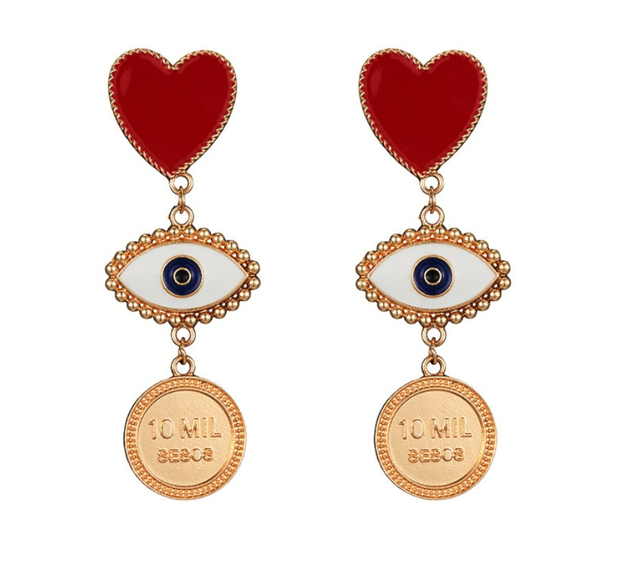 Scintillating Love Themed Earrings