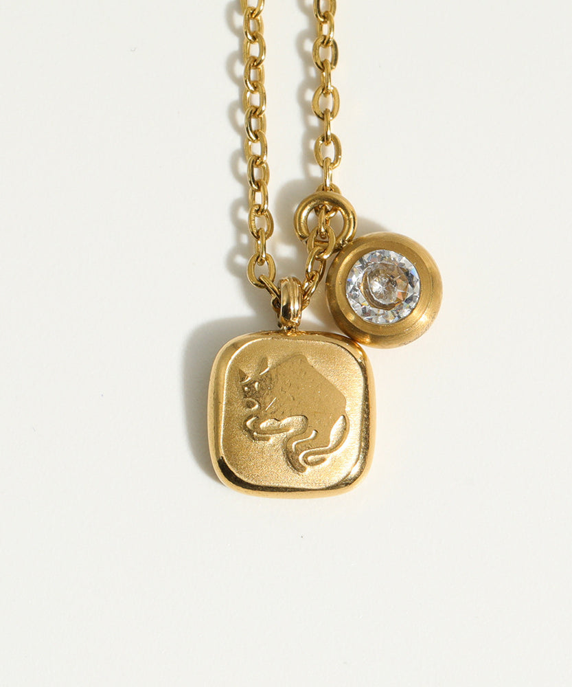 Constellation  Zodiac Birthstone Necklace