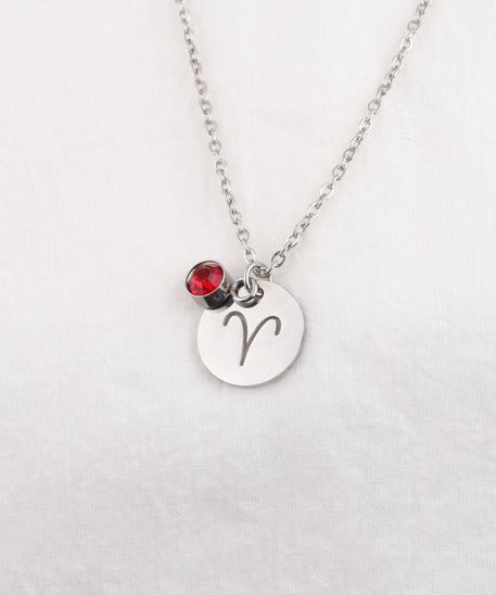 Birthstone necklace of 12 constellations
