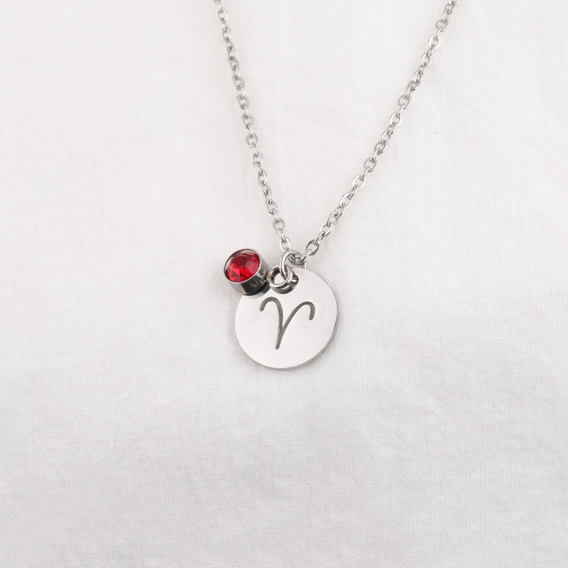 Birthstone necklace of 12 constellations