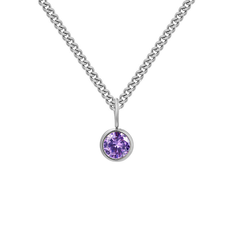 Prismatic Diamond Birthstone Necklace