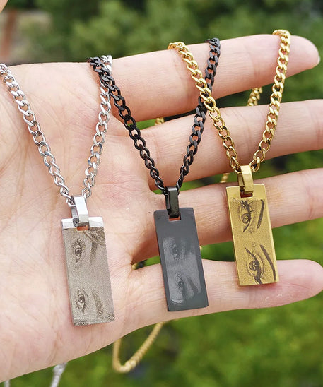 Customized Eyes Photo Necklace or Bracelet