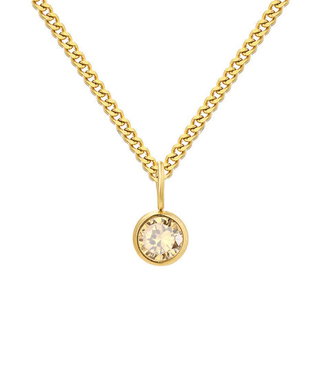 Prismatic Diamond Birthstone Necklace