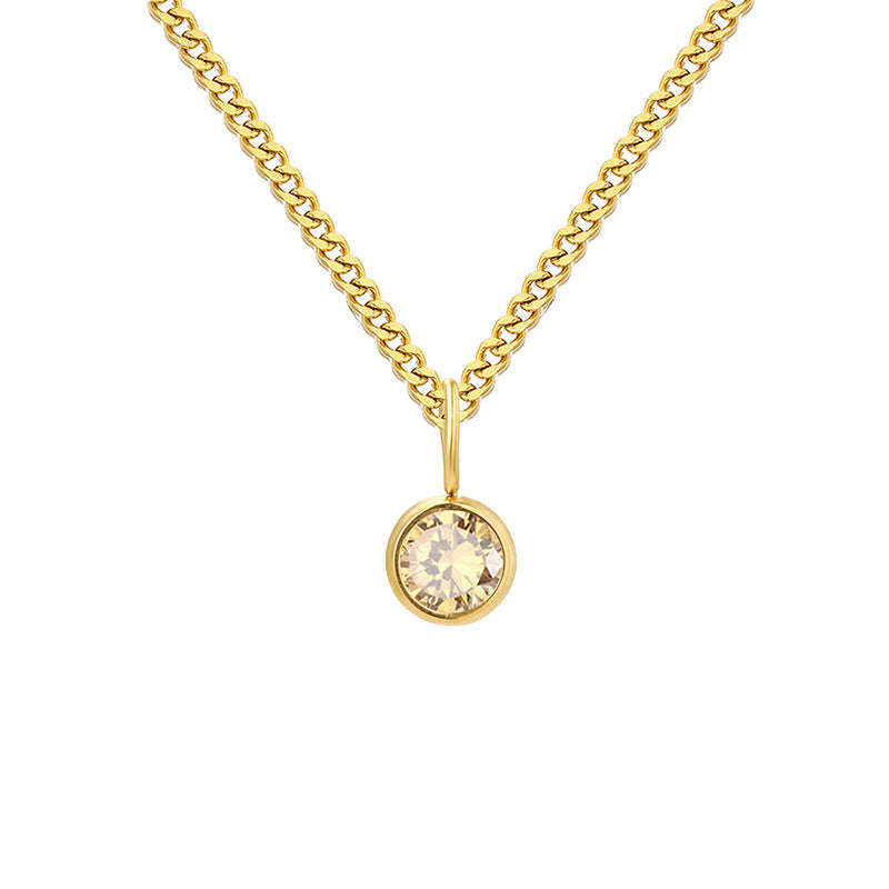 Prismatic Diamond Birthstone Necklace