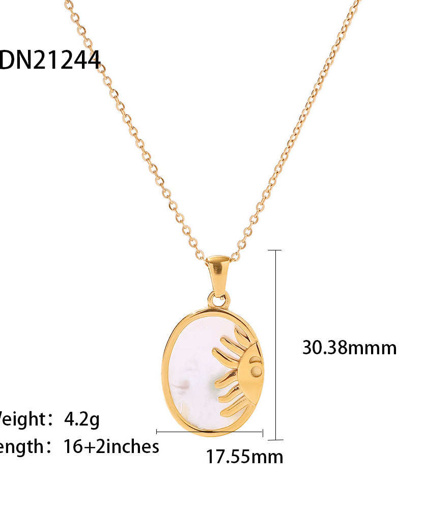 Sunlit, Moonbeam Sun & Moon Necklace