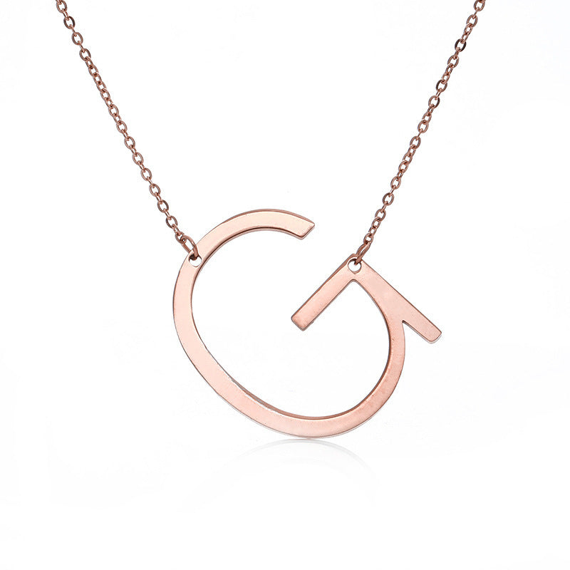 Customized Initial Letter Necklace
