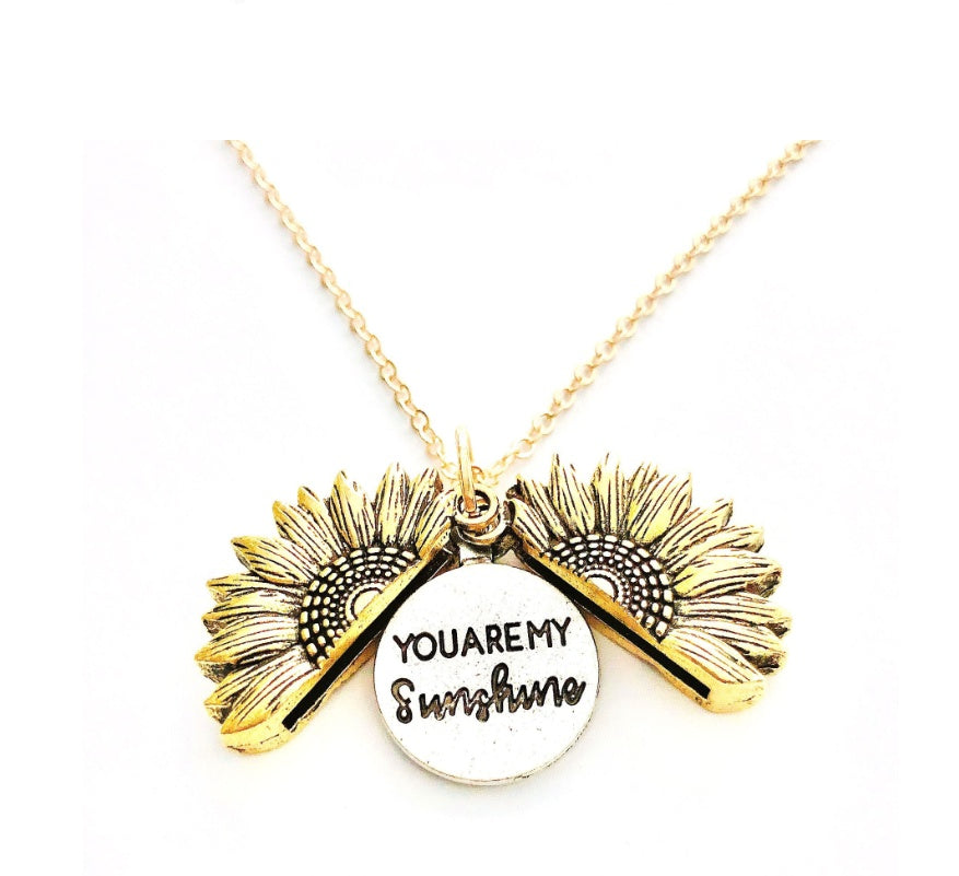 PRICES AMKE NO SENSE Radiating Sunflower Opening Necklace