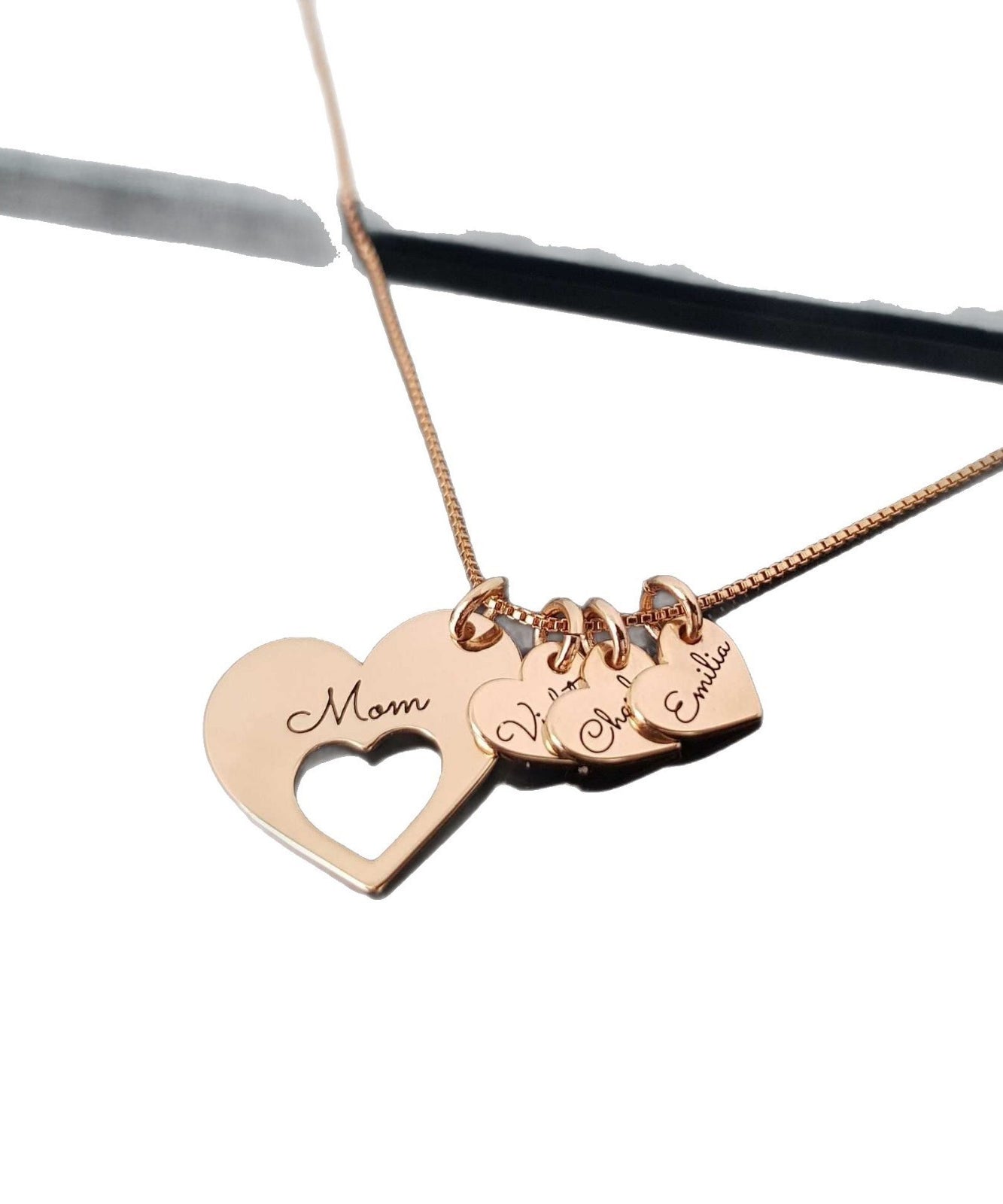 Family Customized Name Heart Shaped Necklace