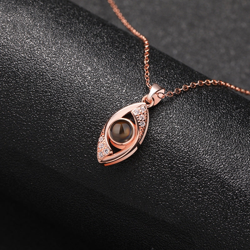 Customized Demon Eye Projection Necklace Pendant