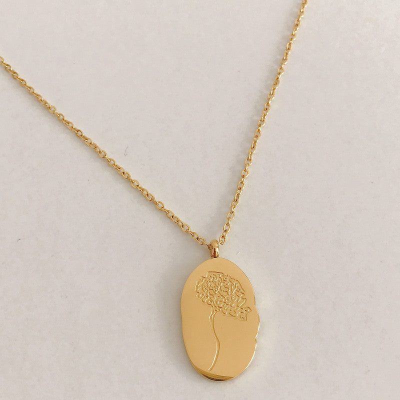 THINK WE HAVEStainless Steel December Flower Birth Necklace Month