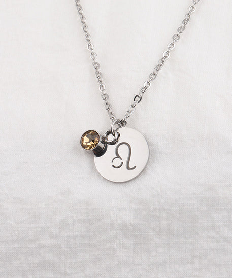 Birthstone necklace of 12 constellations