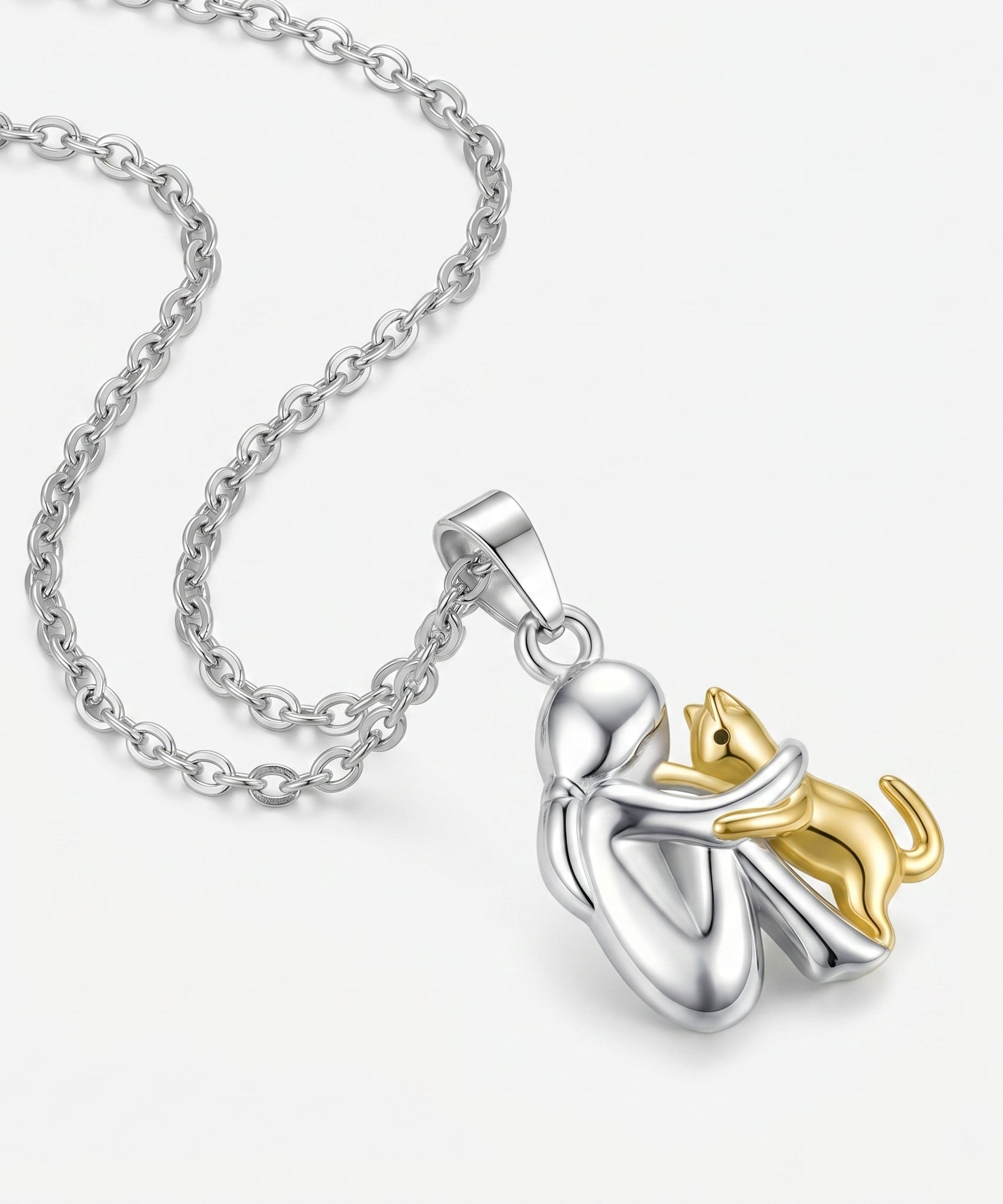 Little Girl And Puppy Dog Necklace
