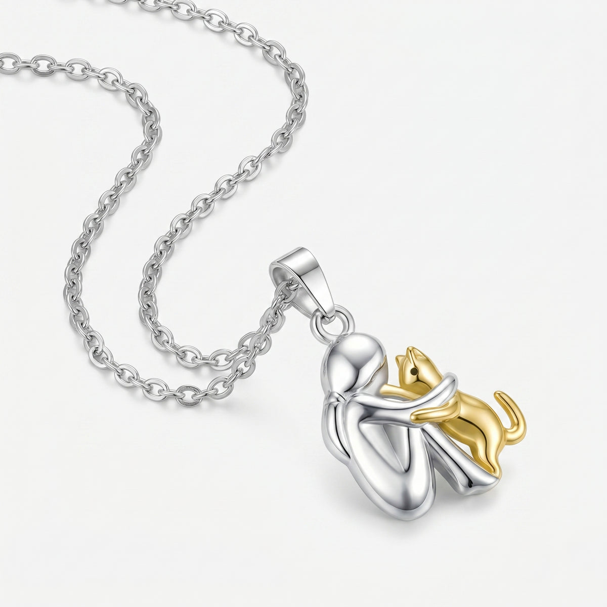 Little Girl And Puppy Dog Necklace