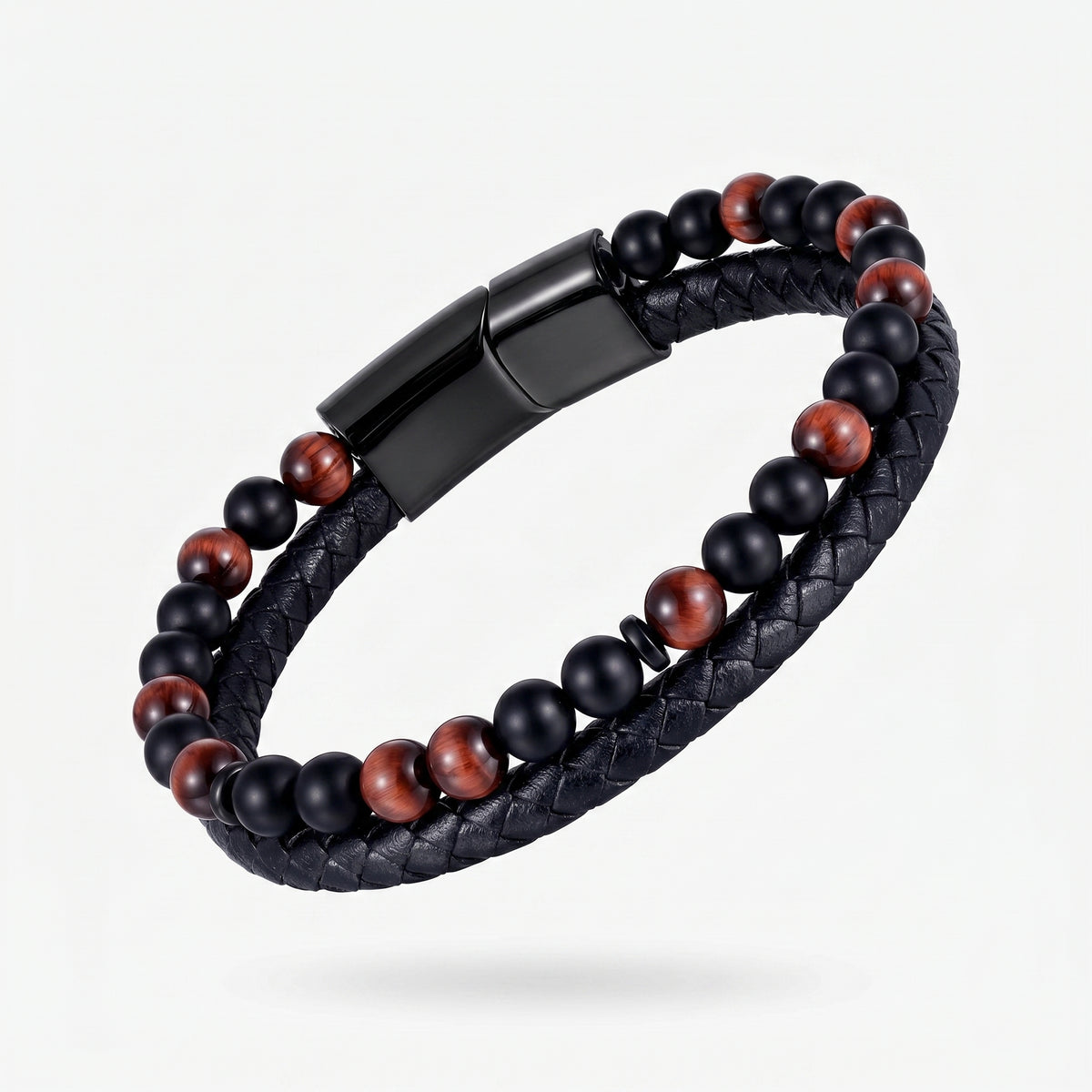 Grounded Volcanic Stone Tigereye Bracelet