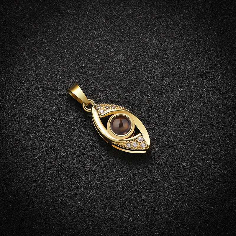Customized Demon Eye Projection Necklace Pendant