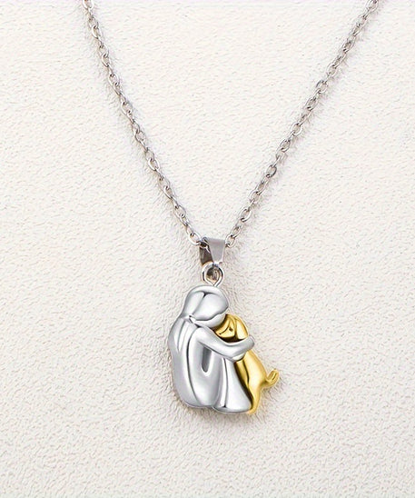 ALREADY EXIST I THINKFashion Little Girl And Dog Hug Necklace