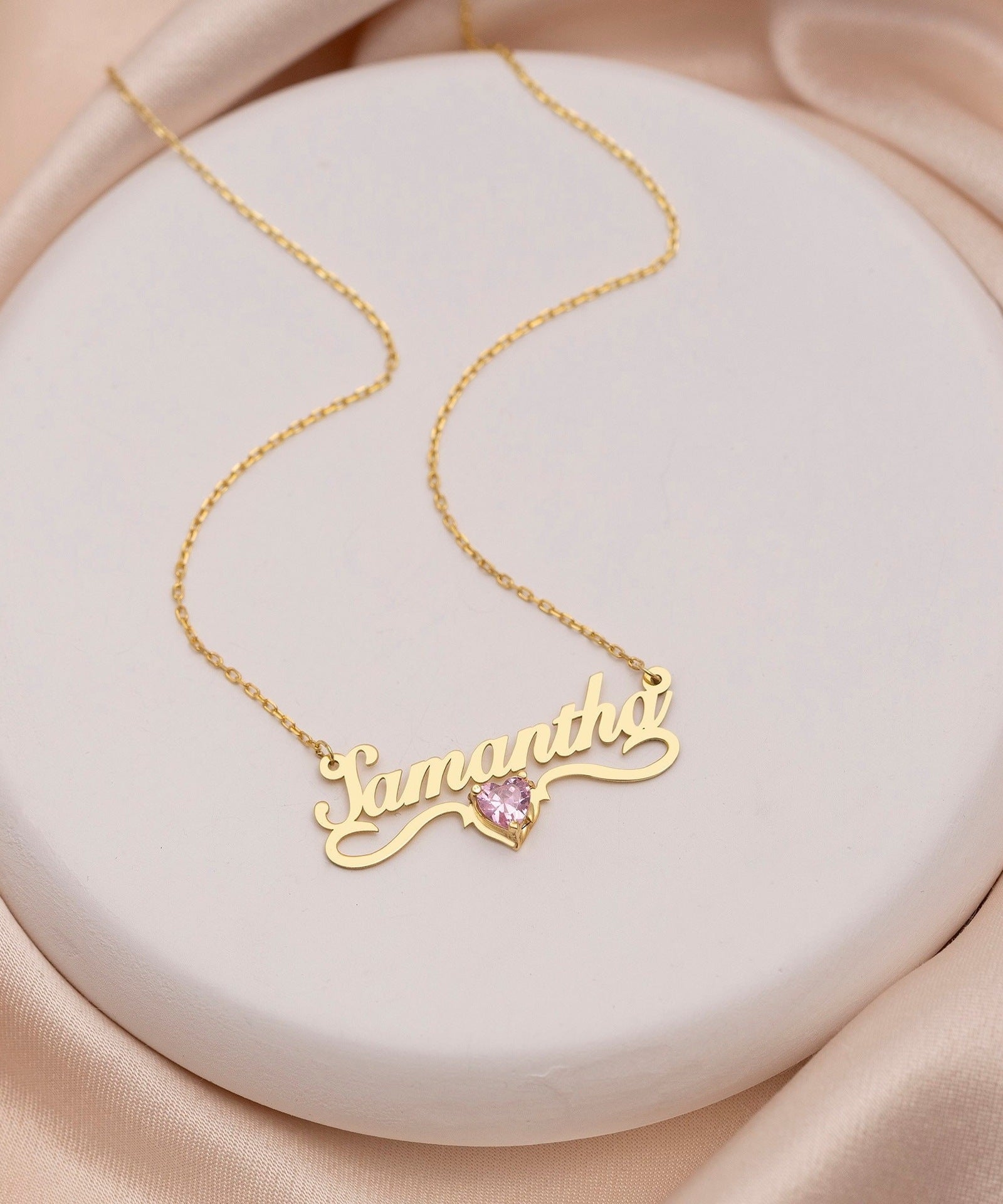 Customized Gleam Crystal Name Necklace