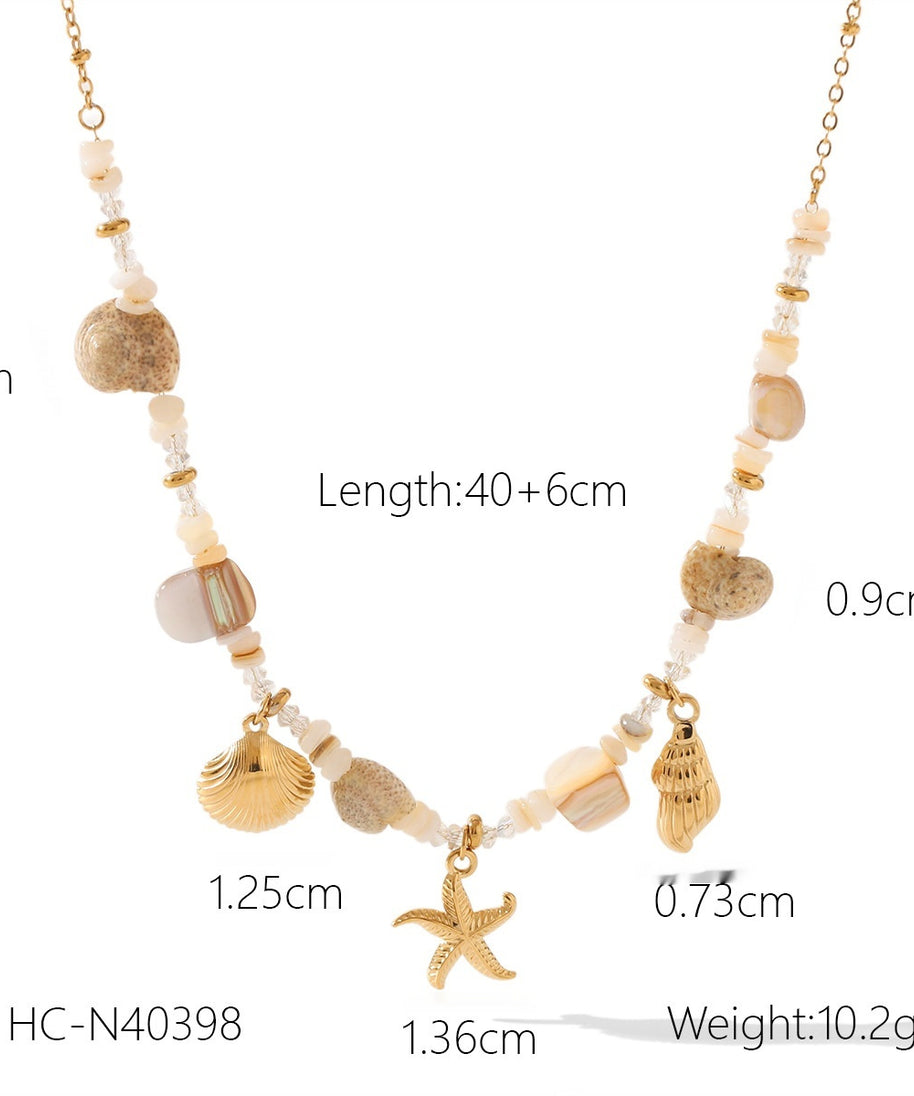 Treasured Starfish Shell Bracelet & Necklace